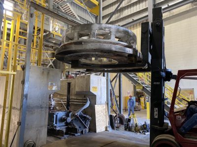 Pedowitz Machinery Movers Florida Replacing Mill Base Larose, LA
